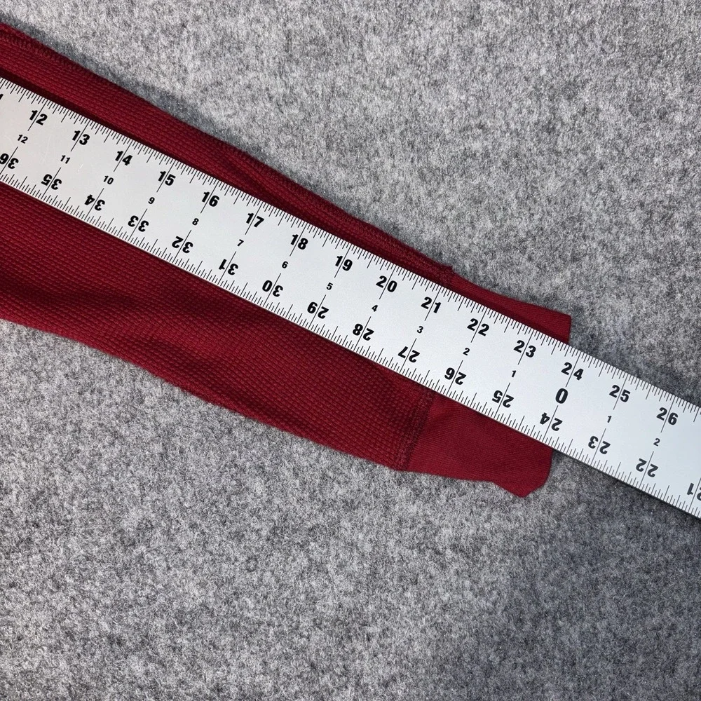 Polo Ralph Lauren Men's  Shirt Large Red‎ Waffle Knit Thermal Long Sleeve Cotton